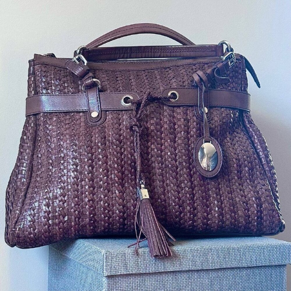 ESCADA Authentic Vintage Brown Leather Large Bag